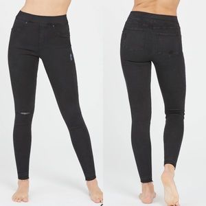 Spanx Vintage Distressed Ankle Skinny Jeans, Small